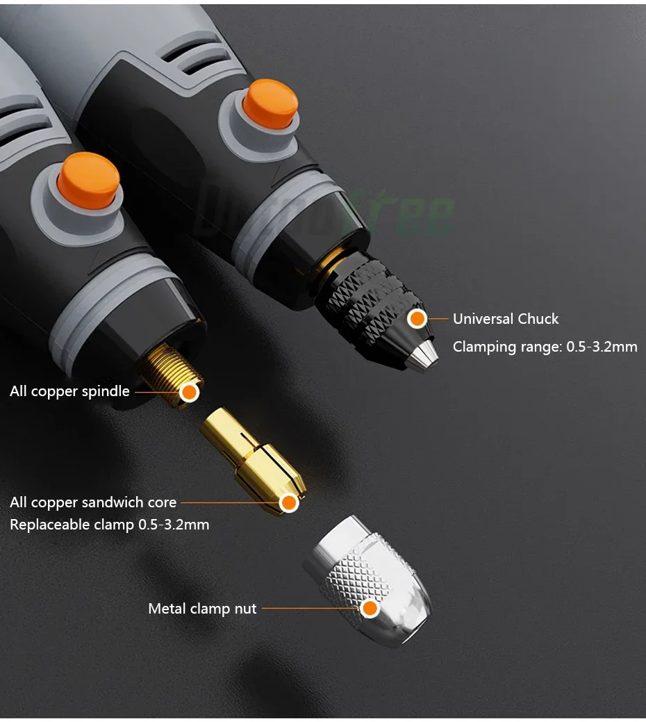 JANGKLIFE USB Cordless Rotary Tool Dremel Mini Drill Engraving Pen Electric Mini Wireless Drill with Accessories DIY Set 6