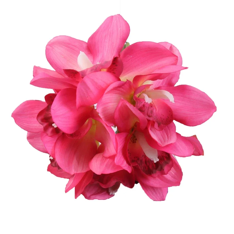 Piante Verdi Artificiali Fiori Bonsai Verde Cymbidium Hybridum Falso Fiore Giglio-Del-Nile Taro