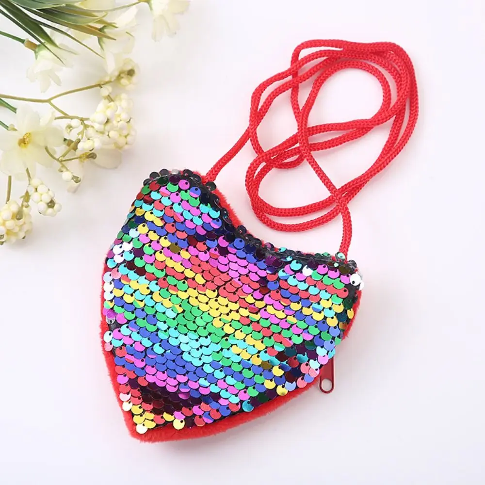 Decorative Kids Tote Bag Heart Shape Shoulder HandBags Kids Coin Purse Bag Mini Cute Princess Kids Funny Shoulder Bag