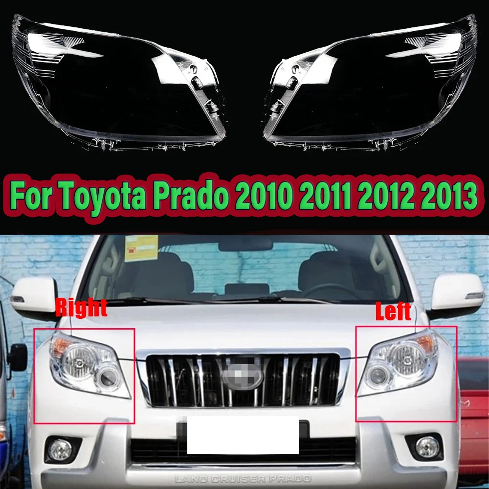 

Car Headlight Lens Cover For Toyota Prado 2010 2011 2012 2013 Transparent Headlamp Lampshade Cover Cap Auto Accessories