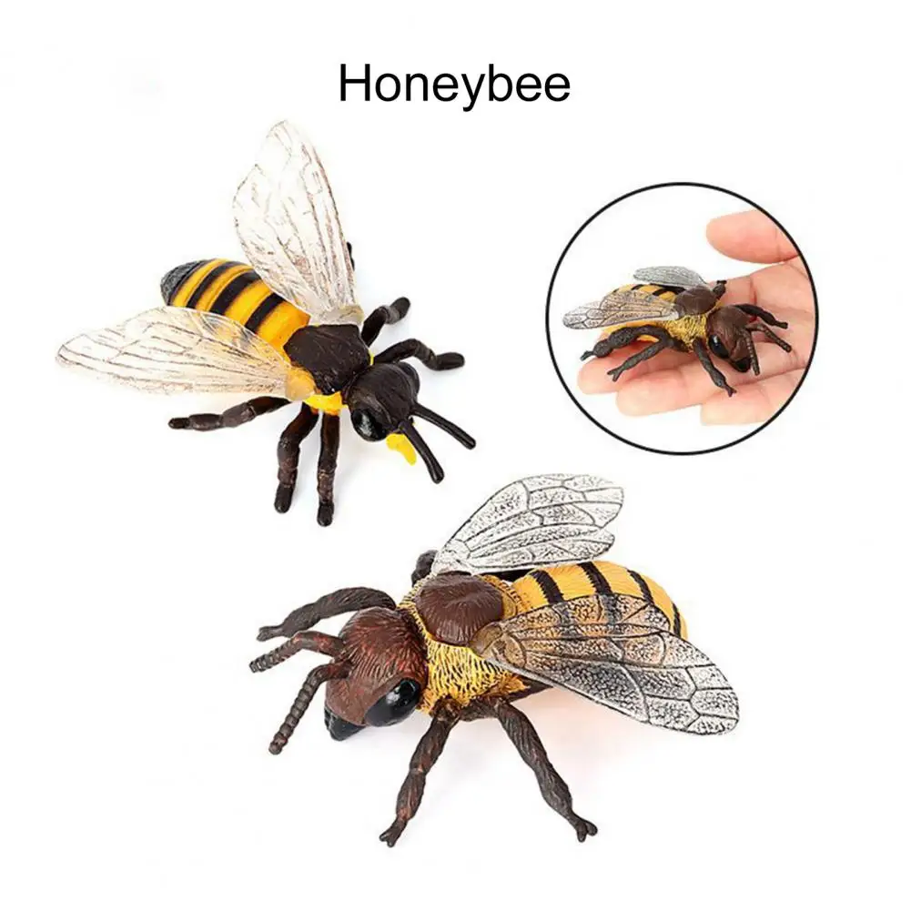 Realistic bee decor, busy honeybee miniature figurine, plant - Inspire  Uplift