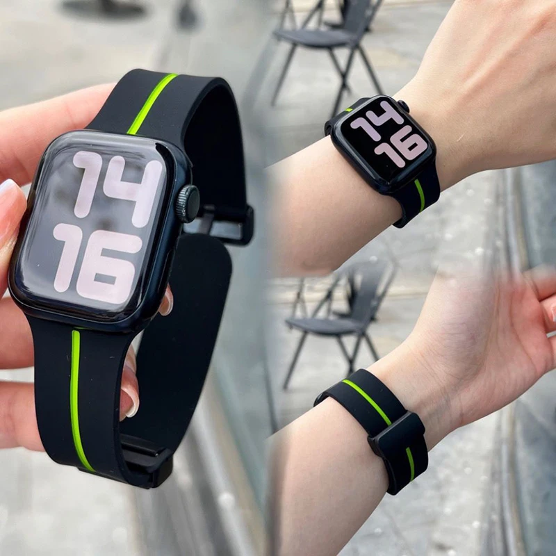 

Ремешок силиконовый для Apple Watch Band 38/40/41/42/44/45/49 мм