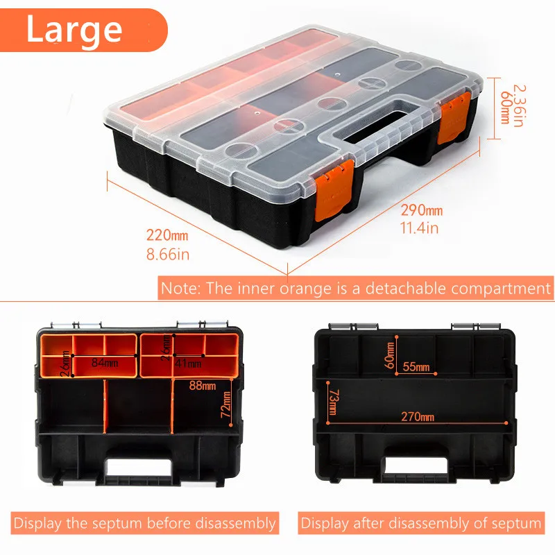 Garage Storage Box Mechanical Workshop Toolbox Electronic Tools Organizer  Garage Component Storage Box Plastic Organizing Boxes - AliExpress