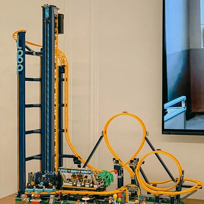 3756 Pcs Loop Coaster Building Block Mattoni Montagne Russe Parco Divertimenti Giocattolo Per Compleanno Natale Regalo Per Bambini Compatibile 10303