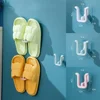 Non Punching Bathroom Slipper Rack Minimalist Slipper Hook Bathroom Drain Rack Wall Mounted Wall Storage Shoe Rack Multifunction 6