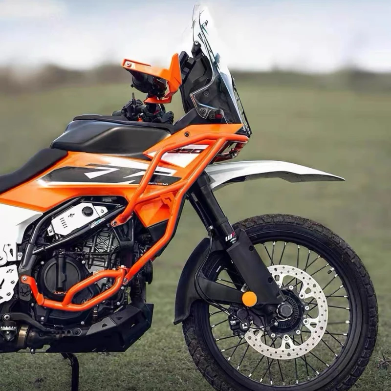 KTM 390ADV R/X 2025-2026 오토바이 연료 탱크 보호대 고속도로 충돌 방지 바 키트용 오렌지색 상단 하단 엔진 가드 크래시 바
