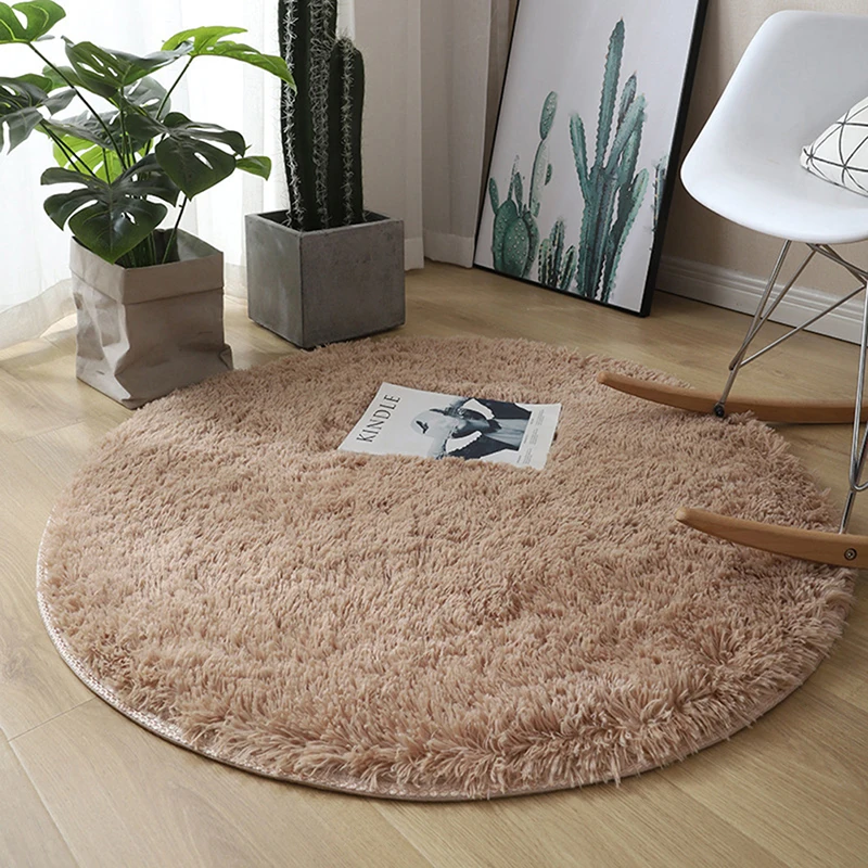 Plush Carpet Fluffy Wool Rug Living Room Carpets Faux Fur Round Mat Kids Room Long Plush Rugs Home Bedroom Decor Shaggy Carpet floor mat,shaggy rugs