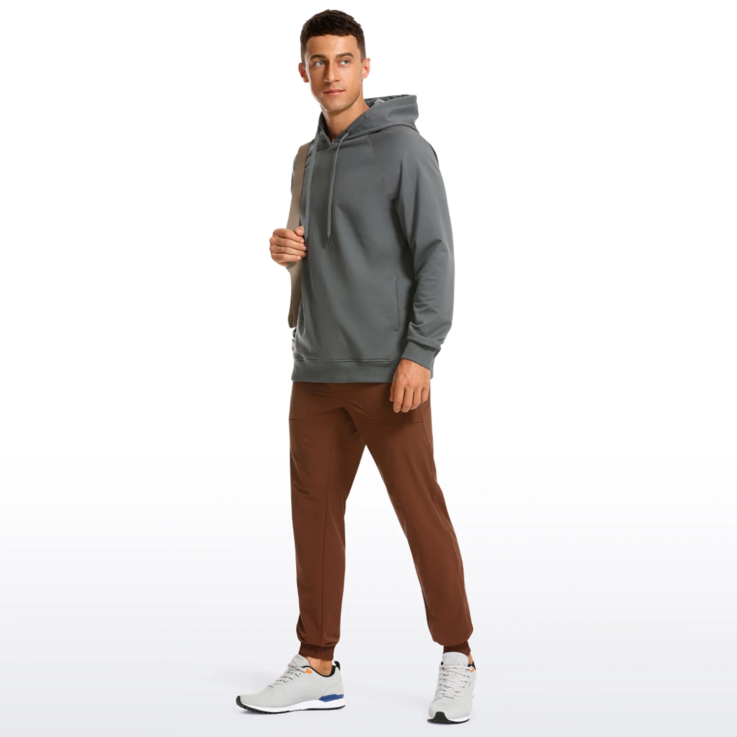 Winter Men's Pullover Long Sleeve Cotton Hoodies Loose Fit Quick Dry Casual Workout Hooded Sweatshirt Tops with Pockets winter sweatshirt men running tops