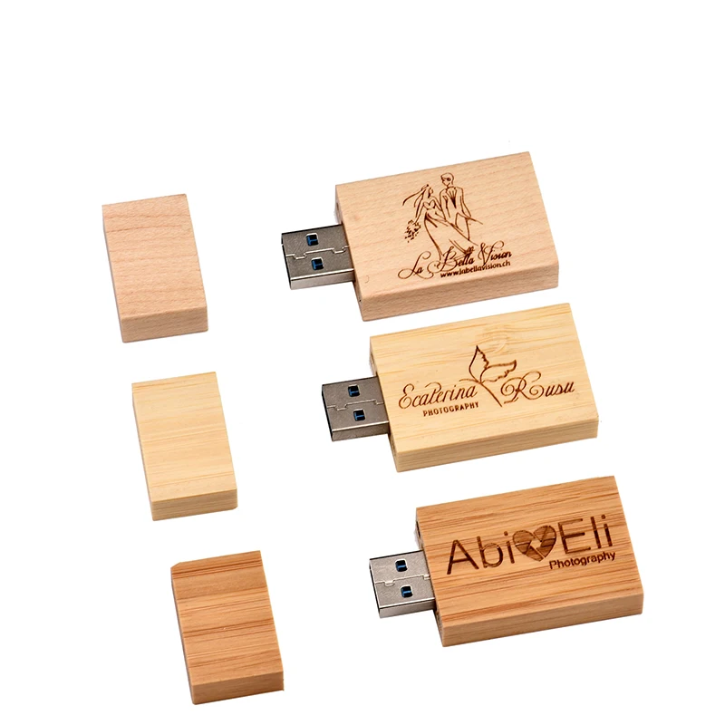 

Free Samples Wooden Gift Box USB 2.0 Flash Drive Real Capacity Pen Drive Free Custom Logo Memory Stick 64GB/32GB/16GB/8GB U Disk