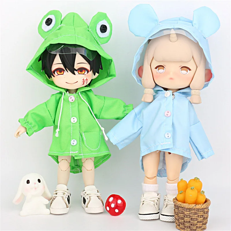 Doll Clothes Accessories for OB11 Baby Clothes 1/12 BJD Doll Animal Windproof Raincoats Kits Festival Gift 1pcs - 6