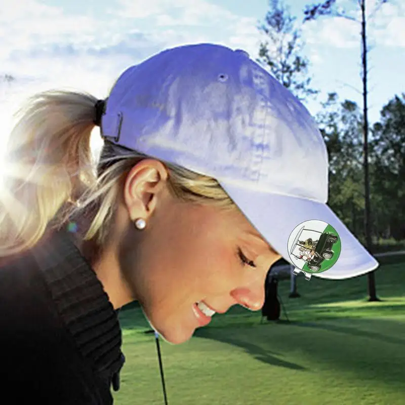 25mm Golf Ball Marker Hat Clip With Strong Reinforced Magnets For Secure Metal Ball Markers In Place