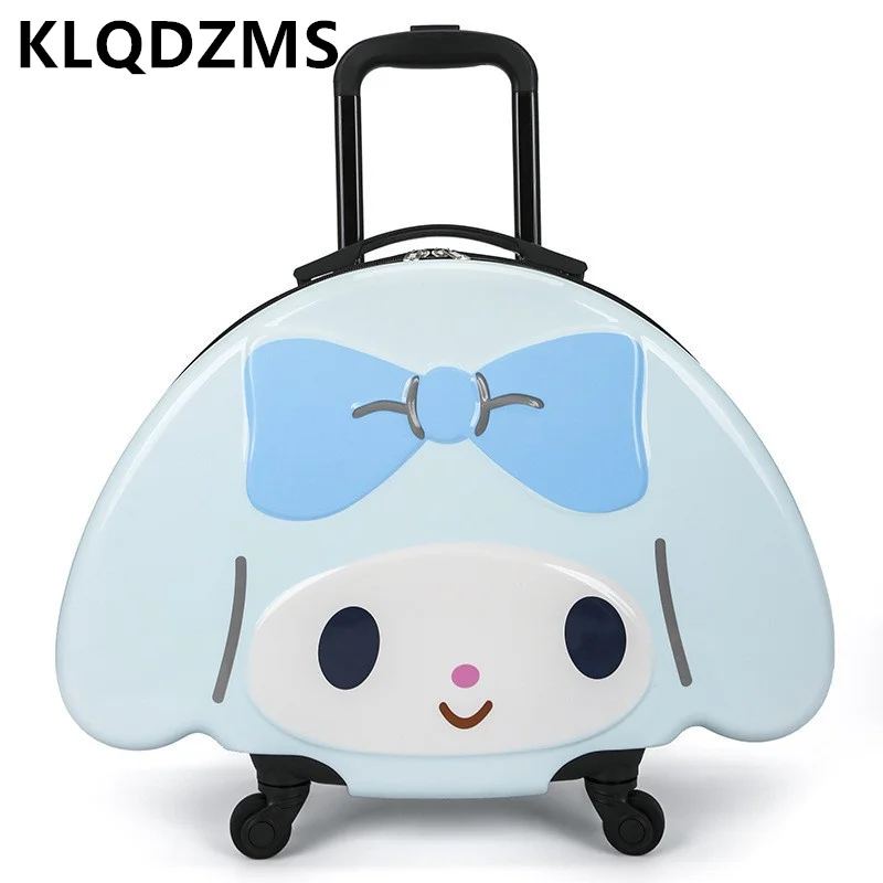 

KLQDZMS PC Luggage Children Capacity Trolley Case 20 Inch Boarding Box Waterproof Travel Bag with Wheels Rolling Suitcase
