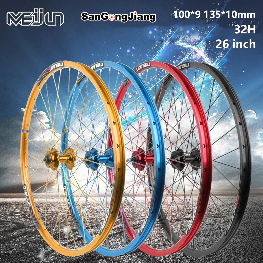 scheiden barricade Uitputten Mountainbike Wiel Set 26 Inch Mtb Wielset Aluminium Dubbele Velg 32 Gat Hub  100*9Mm 135*10Mm Schijfrem Fiets Wielen| | - AliExpress