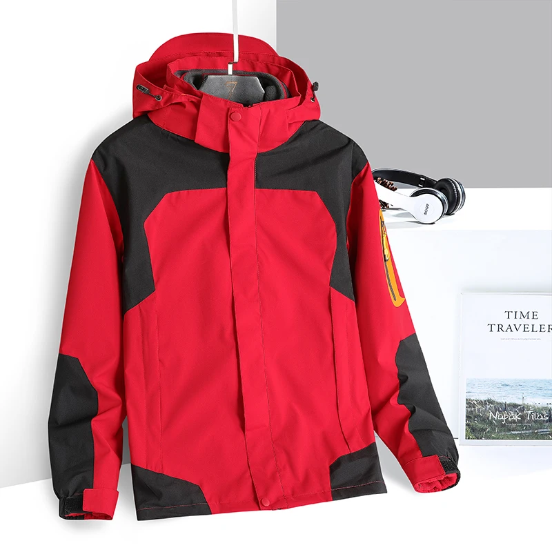 

Two-pieces Cycling Sets 3 In1 Men Hooded Waterproof Windbreaker Hiking Outdoor Parkas Unisex winter Windproof Motorcycle Jackets