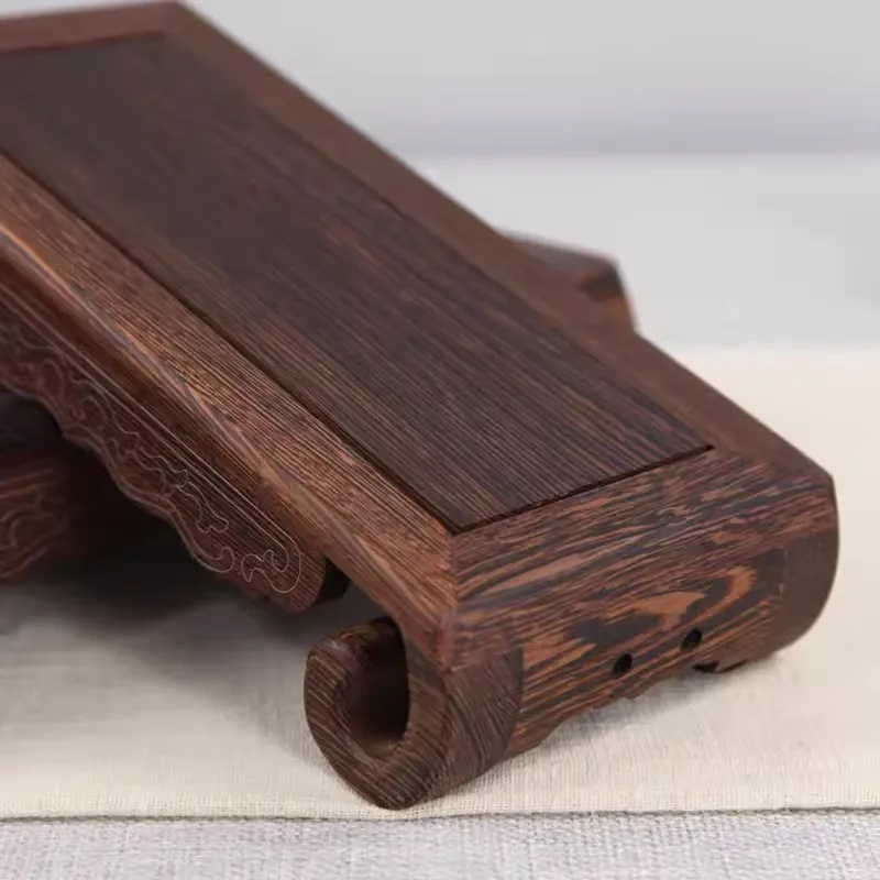 Wooden Miniatures Table Base, Tea Set, Pedestal Figurines, Vase, Incense, Fish Tank, Stone Display Stand, Flower Pot, Bonsai P