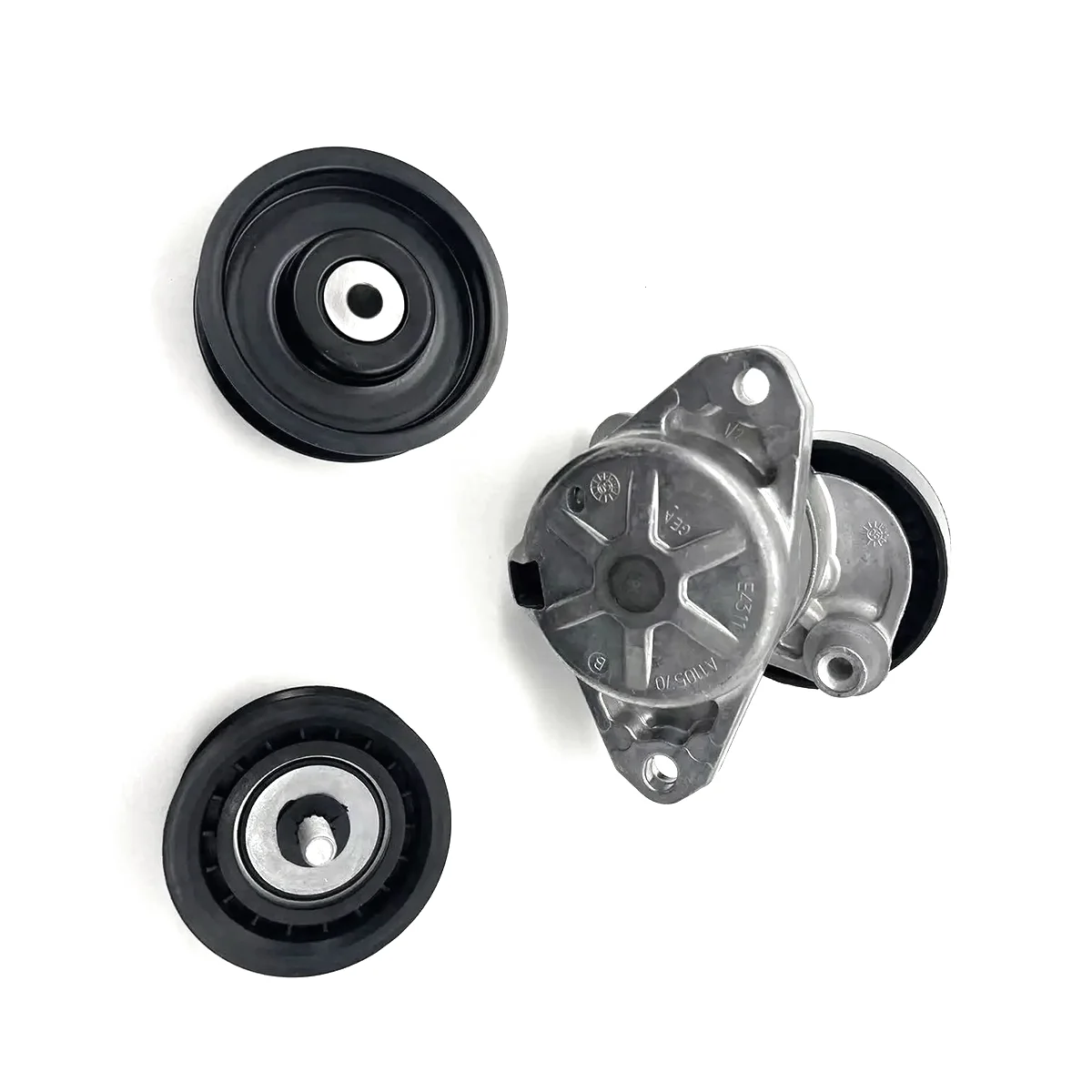 

For Benz M272 M273 Engine Drive Belt Tensioner Assembly & 2 Idler Wheels A2722000270 A2722021019 A2722021419