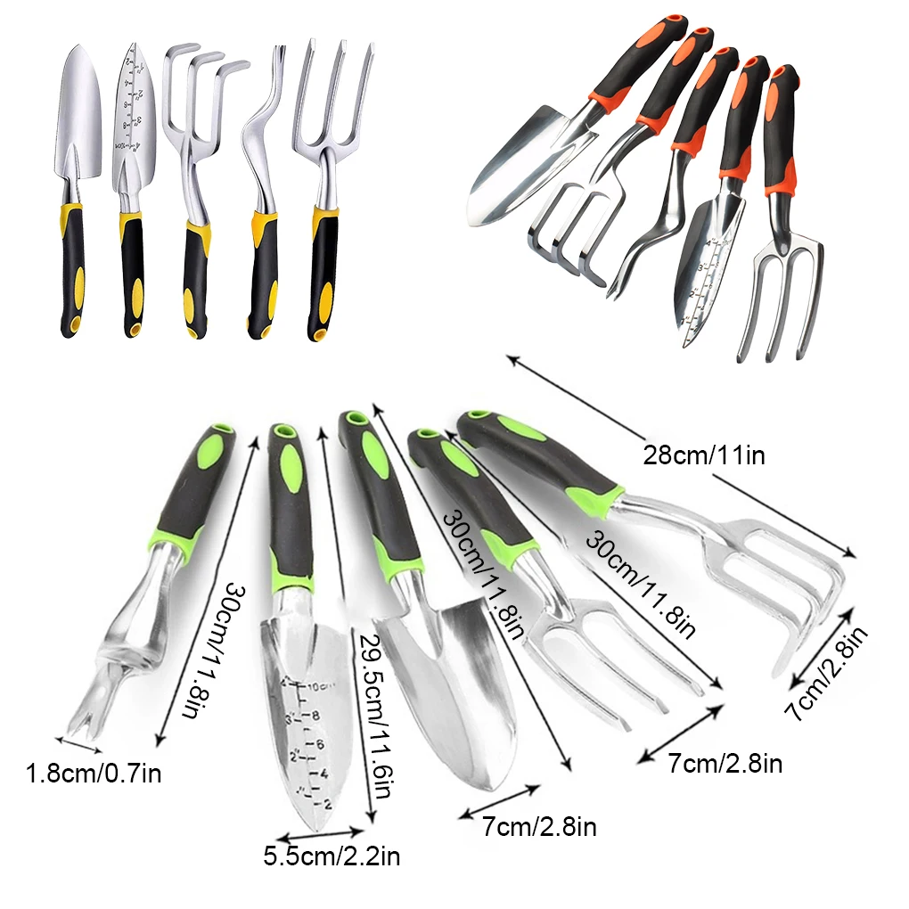 Heavy-duty Aluminum Alloy Hand Rake For Easy Garden Care 2. Handle Is Ergonomically Designed Which Green