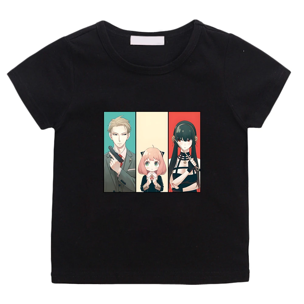 

Футболка с принтом шпиона X Family Yor and Loid, модная одежда для девочек, японская кавайная футболка из 100% хлопка, унисекс Графические футболки для мальчиков