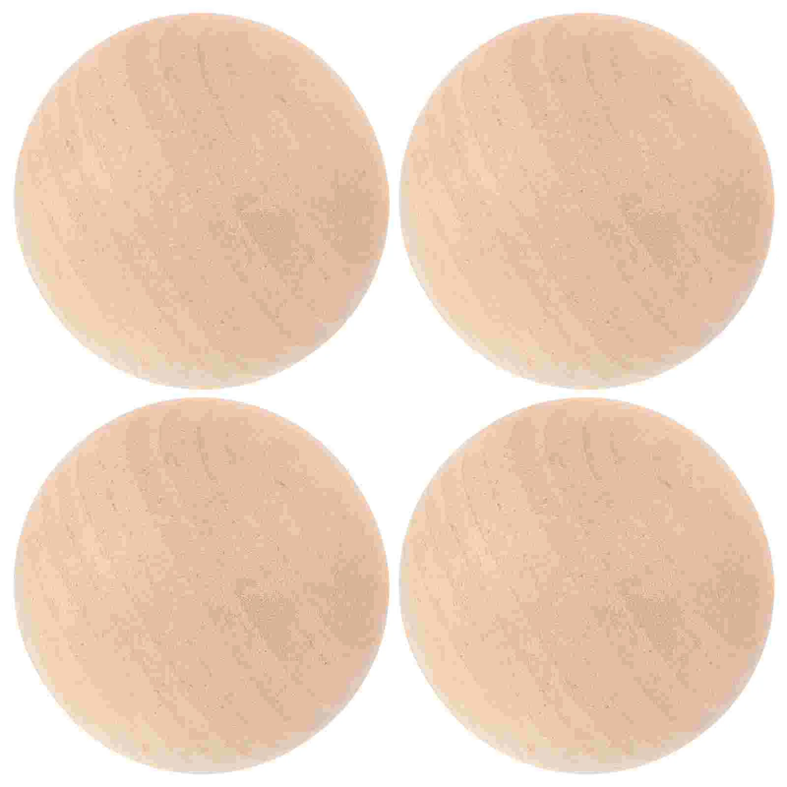 4 Pcs Croquet Outdoor Sports Balls Portable Bocce Kids Wood Wooden Rolling Recreational Children