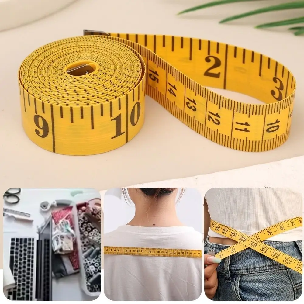 다용도 2x300cm 소프트 테이프 측정기 PVC 이중 스케일 신체 측정자 미니 의류 재단사 자
