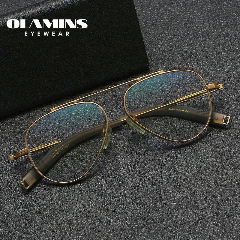 

OLAMINS модные дизайнерские очки, чистый стиль, оптическая фотография, блокировка синего цвета, защита DLX102