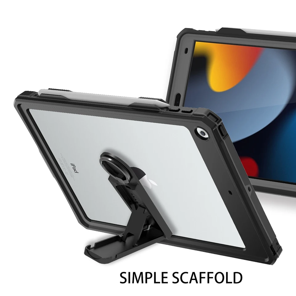 IP68 Waterproof Case for Apple iPad with Kickstand