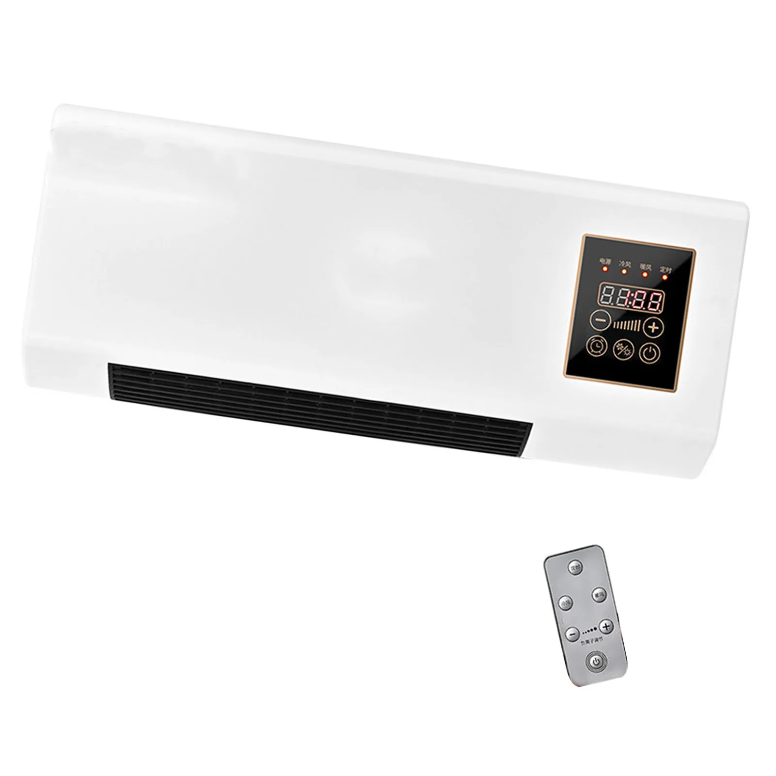 2 in 1 Portable Air Conditioning Cool Warm Dual Use Wall Mounted Heater 1800W with Remote Control for Bedroom