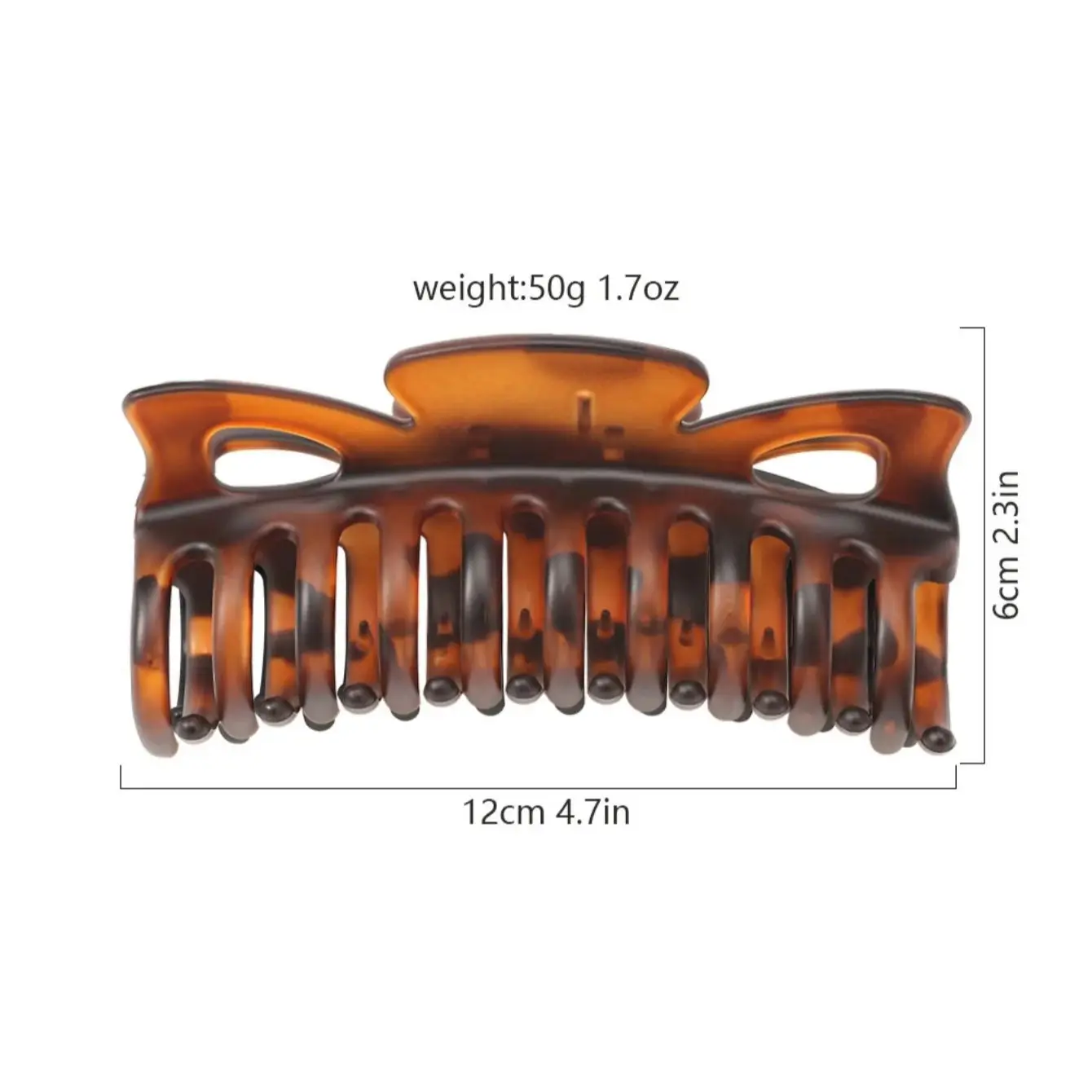 2 Pcs Tortoise Shell Hair Claw Clips,Large HairClamps, Black Brown Hair Accessories, Stylish Updo Hair Decor