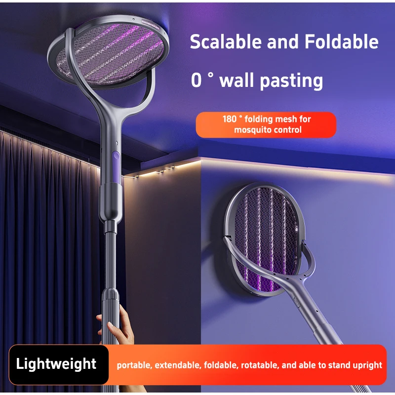 Electric Mosquito Racket And Bug Zapper Lamp Rechargeable Home_voghion.com