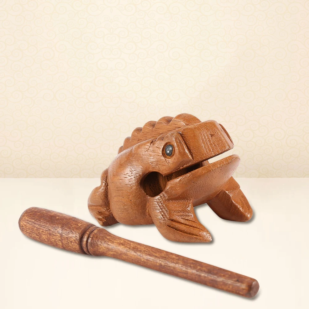 Lucky Thailand Wood Thailand Traditional Craft Wooden Lucky Croaking Musical Instrument Home Office Decor 5