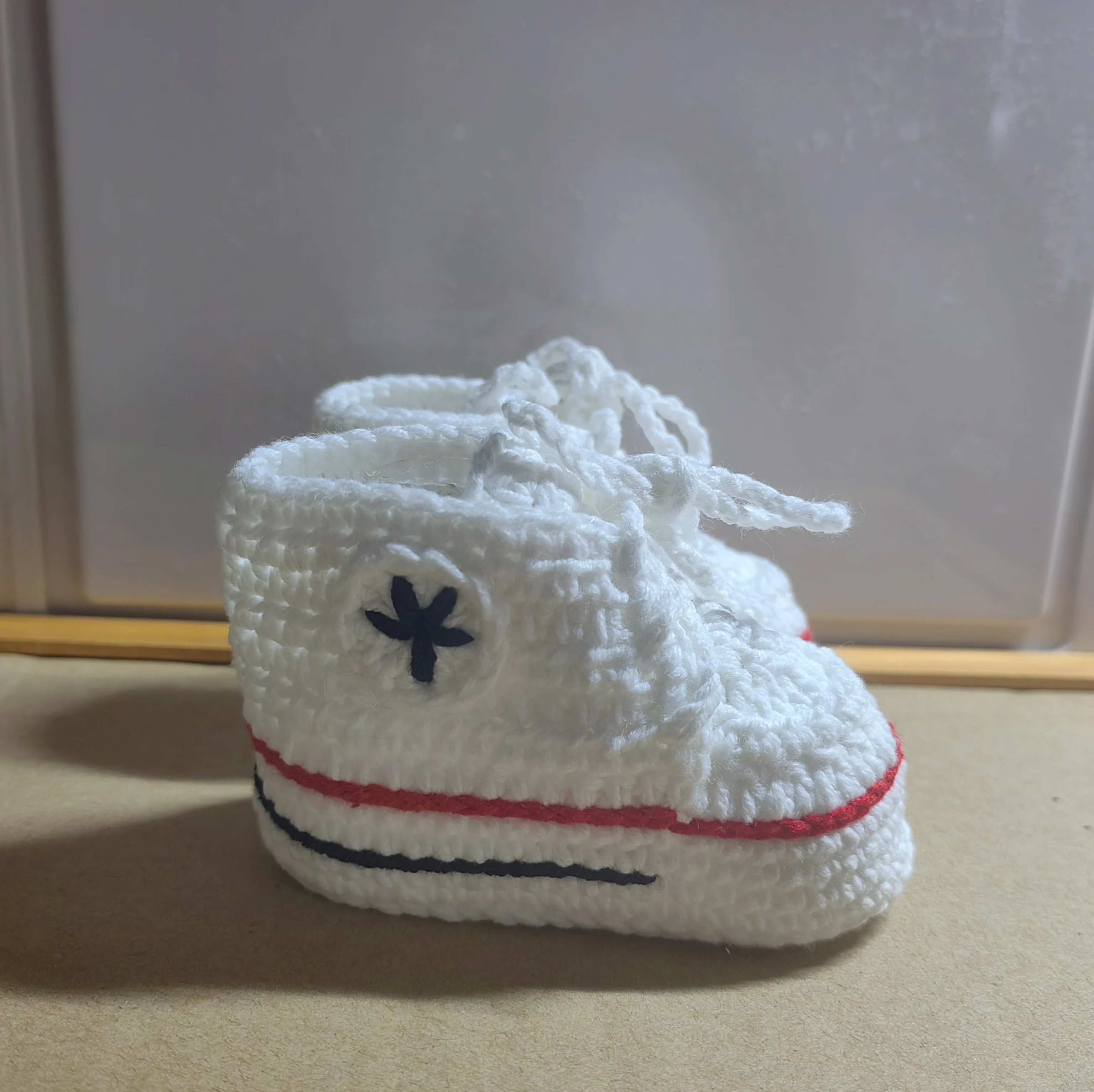 Purely Hand-Woven Baby Shoes, Lace-Up Sneakers, Baby Gift Shoes, Woolen Soft-Soled Shoes 4