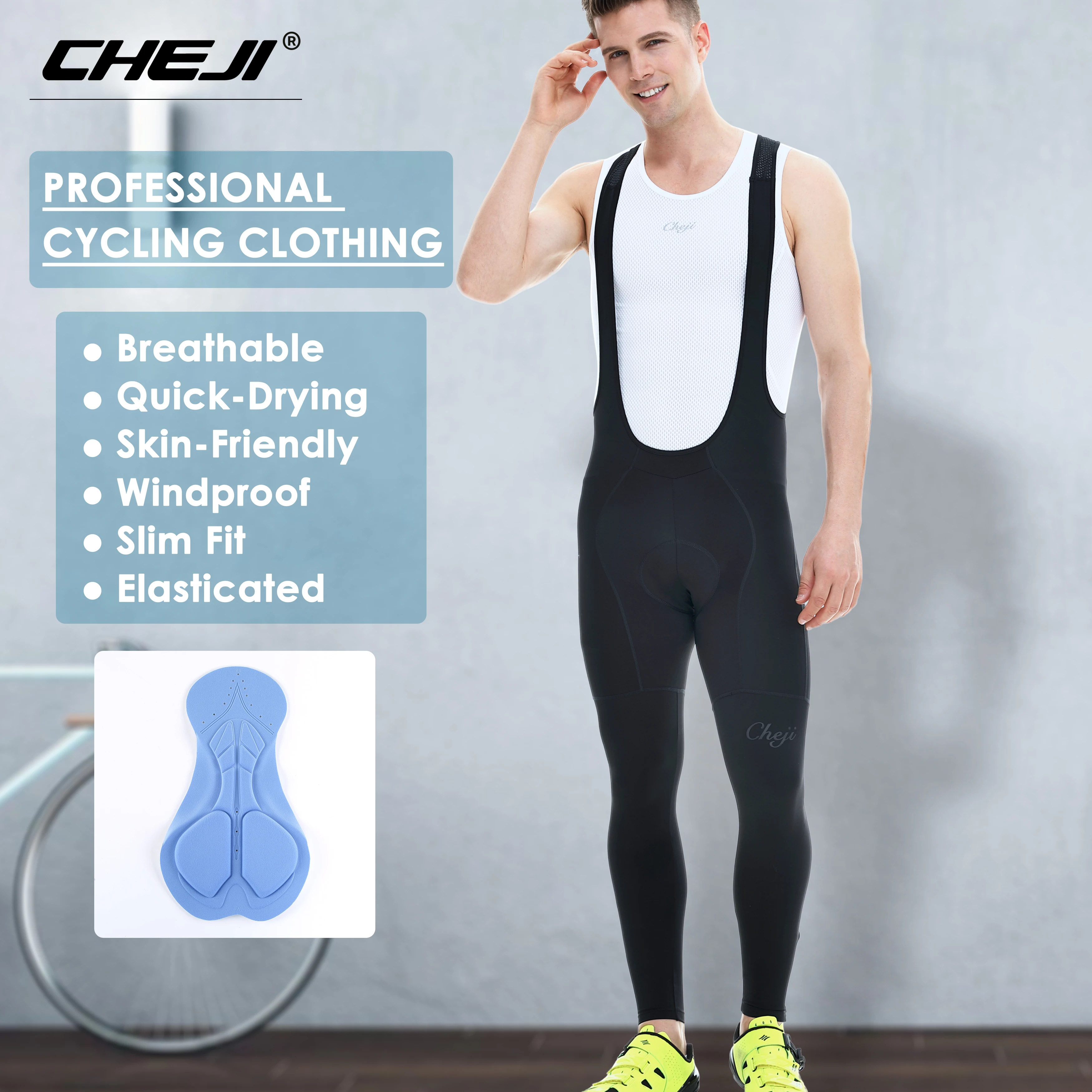 Cycling Equipment Men's Cycling Long Bib Pants Quick Dry Breathable Lycra Bicycle Bib Pants Bike Trousers cycling pants cycling bib pants