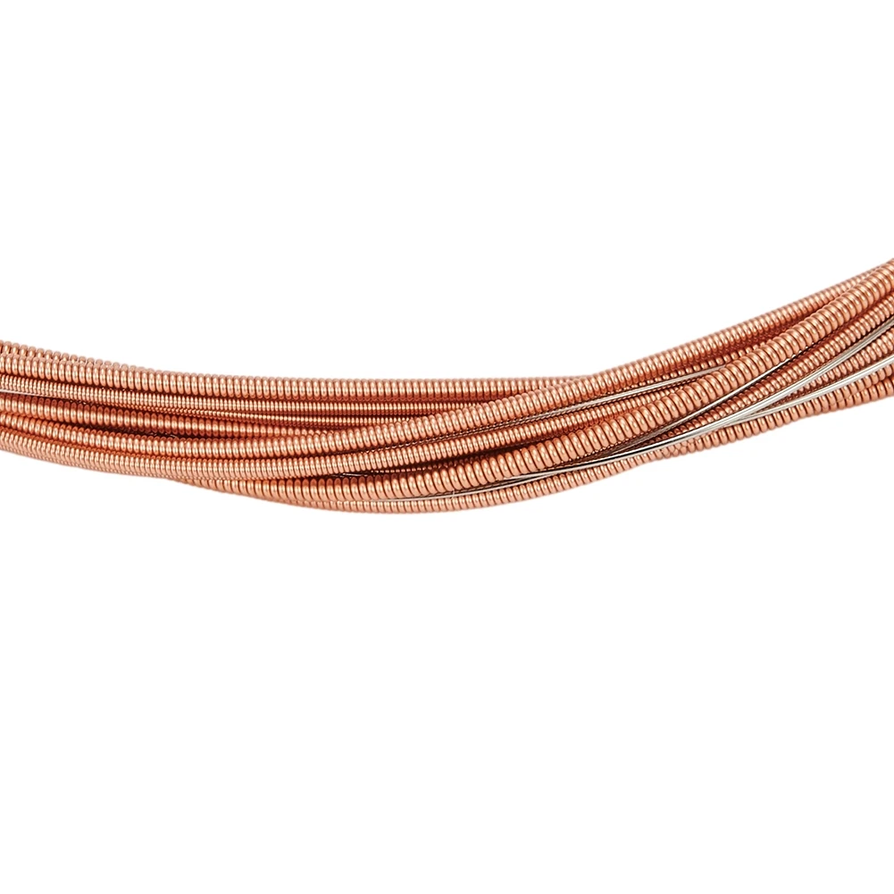 

Acoustic Guitar Strings Set Stainless Steel Guitar Accessories 1 Set 35.4 Inch Acoustic Strings Copper Universal
