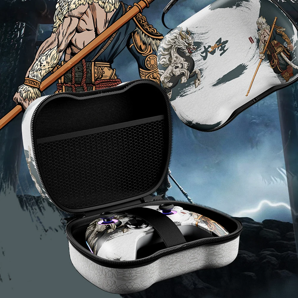 EVA Hard Travel Carrying Case Shockproof Handle Storage Box with Mesh Pocket Travel Case for Switch Pro/PS5/Xbox Game Controller