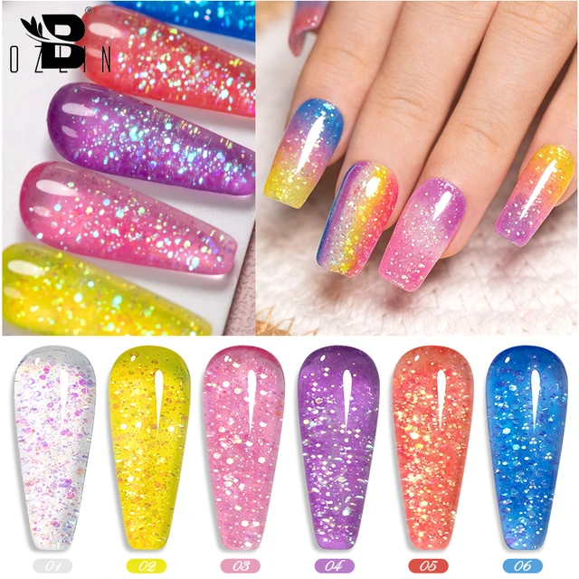 NailArt super fine glitter for nails SANDY GLITTER AB PINK - Fantasy Nails