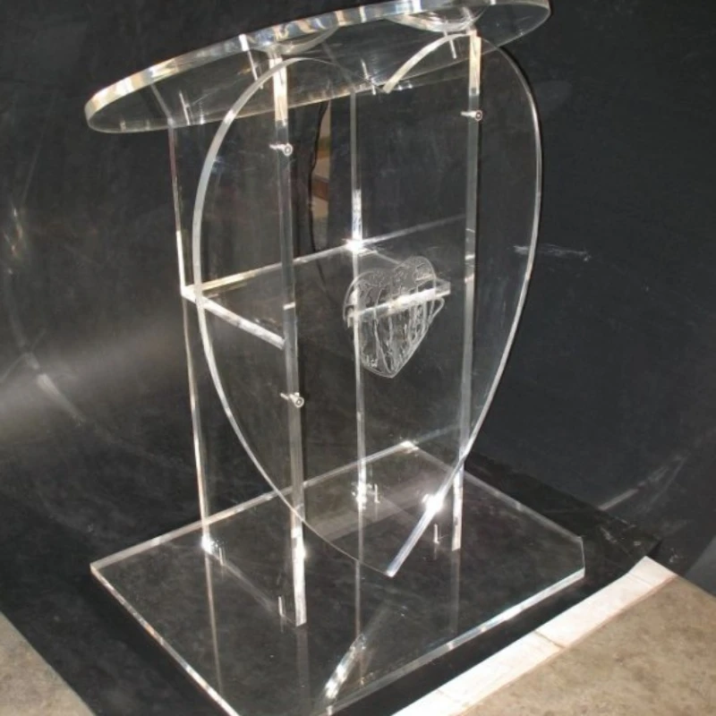 

Heart shaped Acrylic Church Lectern Perspex Church Pulpit Plexiglass Church Podium plexiglass