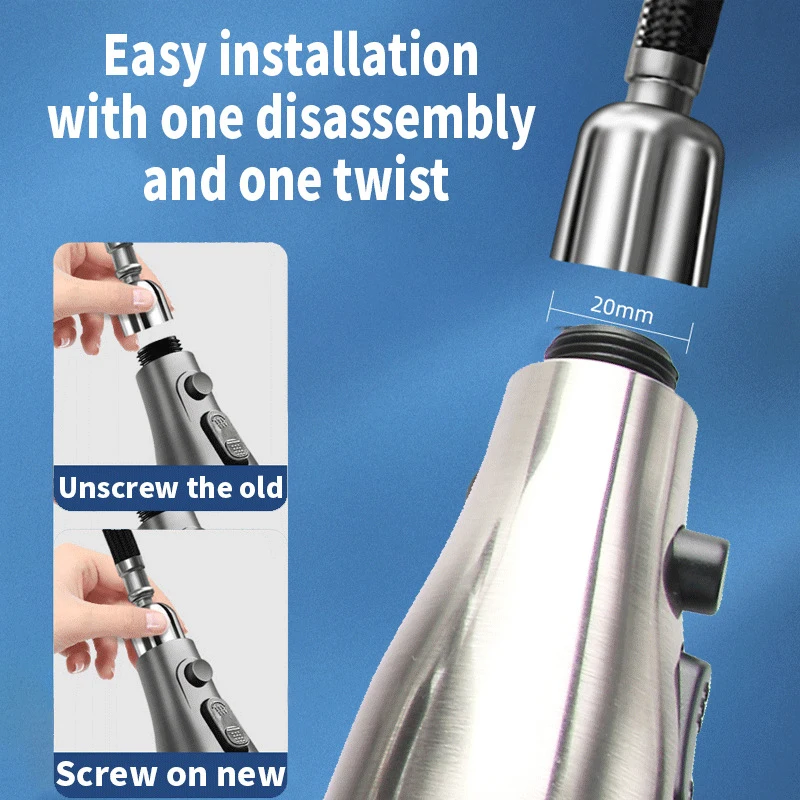 Kitchen Faucet Head Replacement Faucet Sprayer 9 Nozzles Sprayer Water Saving Shower Bathroom Basin Sink Tap Replacement 3
