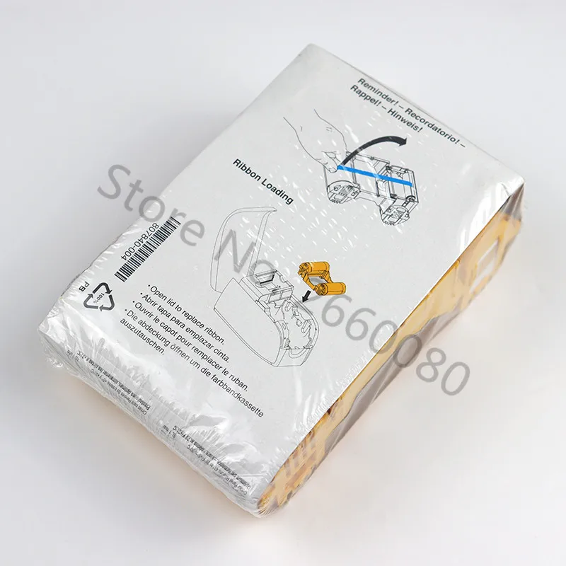 Fita Verdadeira da Impressora do Cartão das Cores para as Impressoras de Cartão da Série da Zebra Zxp Fita Genuína da Cor da Série de ix Ymcko Pn: 800033848cn - Imagem 3