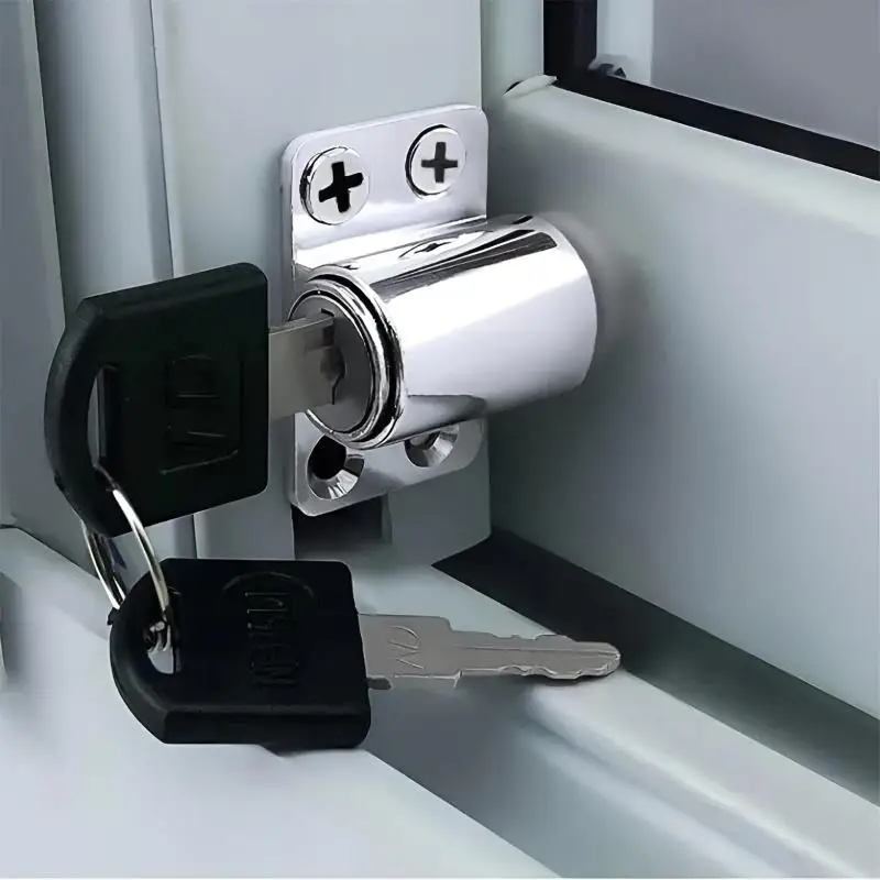 Sliding Door Window Locks 2/1Set With 2 Keys Baby Child Safety Protection Antitheft Door Window Security Lock Catches Set