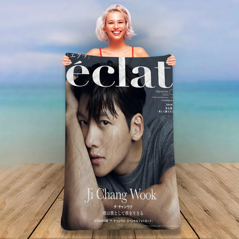 Korean Male Celebrity Ji Chang Wook Actor Cartoon Beach Towel Cute Kawaii Room Decor Bath Girl Children Hand Bathroom Shower 3