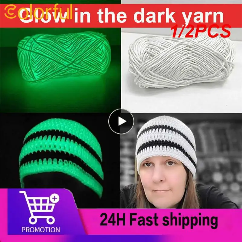 1 Pc Glow In The Dark Yard Perfect Knitting Supplies For Beginners - Glow-In-The-Dark  Yarn, Yarn That Glows Depending On The Intensity And Duration Of Sunlight  Absorbed During The Day - For