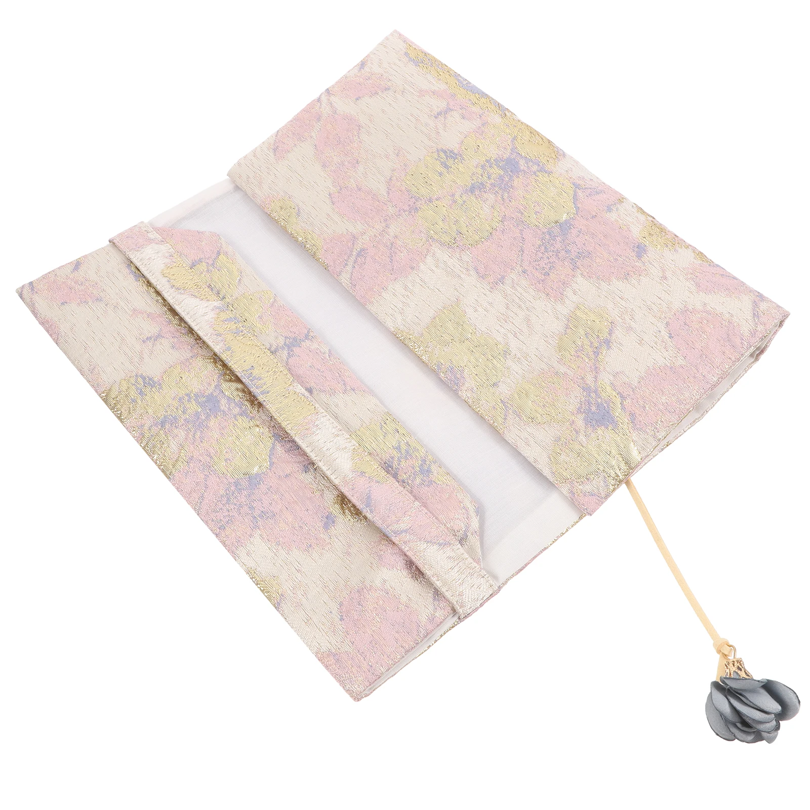 1pc Fabric Book Handmade Cloth Book Cover Satin Protective Sleeve A5 Size Adjustable Fit Notebook Case Cloth Pouch Book Sleeve - 6