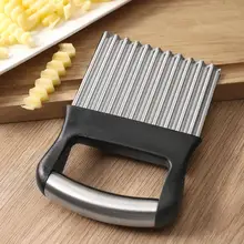  Durable Potato Cutter Non-slip Lightweight Labor Saving Wavy Slicer  Wrinkle Cutter    Crinkle Slicer 