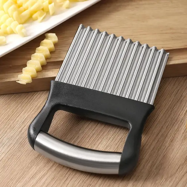 Tartós Burgonyavágó Nem Csúszás Könnyű Munkaerő-Megtakarítás Hullámos Szeletelő Ráncvágó Ráncos