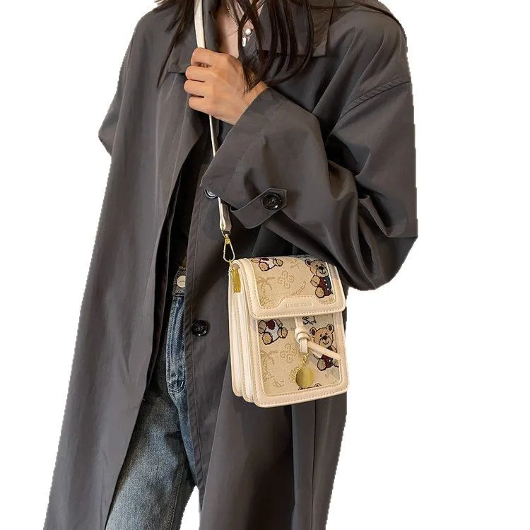 PU Phone Wallet Sling Bag Handbag Wonmen's Beg Shoulder Bag Crossbody Bags Women Mini Casual and Lightweight