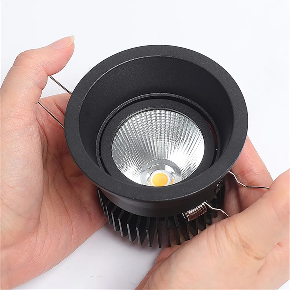 Dimmable Led Downlight Spotight Embedded Led Spot Ceiling Light Anti Glare For Living Room Bedroom Kitchen Lighting AC90-265V bathroom downlights Downlights