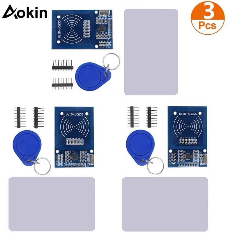 1 Pz Rfid Kit Mifare Rc522 Modulo Lettore Rfid Con Scheda Bianca S50 E Portachiavi Per Arduino Raspberry Pi