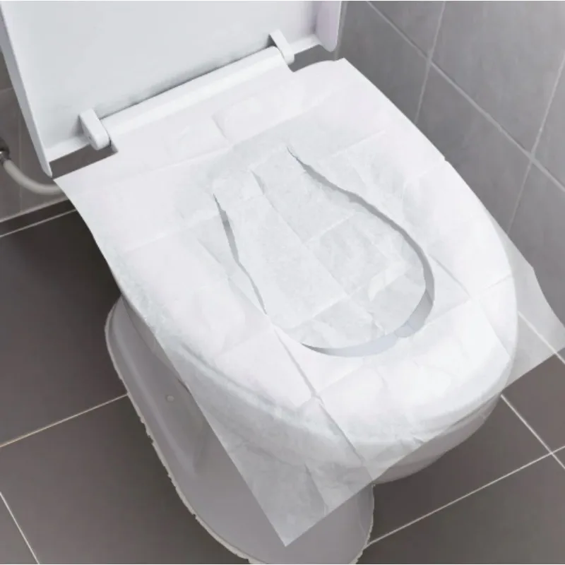 50/10PCS Disposable Toilet Seat Cover Paper Waterproof Soluble Water Type Travel Camping Hotel Bathroom Accessory Pad Portable