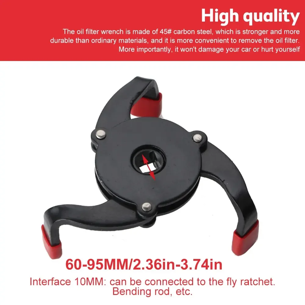 Oil Filter Wrench One-way Three-jaw Filter Wrench Oil Core Removal Ball Head
