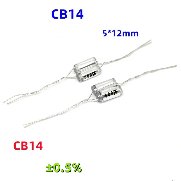 1pcs CB14 Double body axial aluminum foil film capacitor 100V 91PF 100PF 150PF 200PF 270PF 300PF 330PF 470PF 510PF~10000pf &plusmn;0.5%